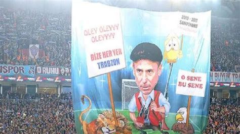 trabzonspor maçında açılan pankart